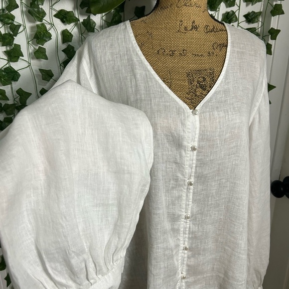 Cynthia Rowley White Button-Down Shirt - Picture 3 of 4